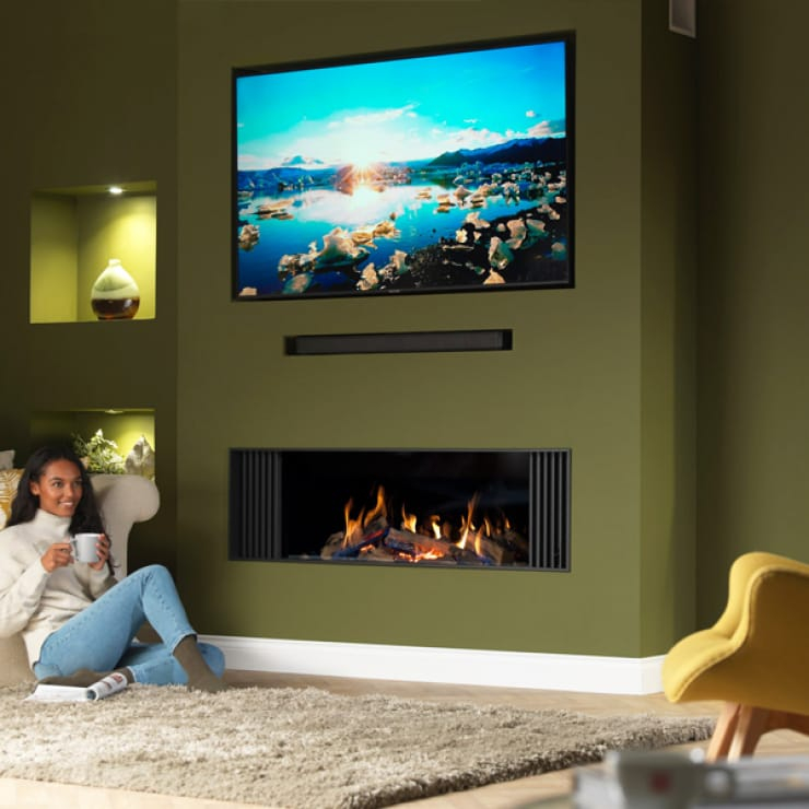 Image of Ravel 1500 Gas Fire Media wall 