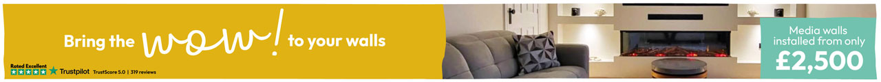 Bring the wow to your walls. Media walls installed from only £2500