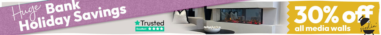 Huge Bank Holiday Savings. 30% off all Media Walls